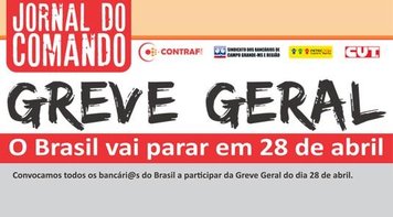 Jornal do Comando Nacional dos Bancários convoca Greve Geral