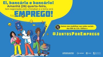 Bancários cobram dos bancos em tuitaço fim de demissões, tema das negociações de hoje 