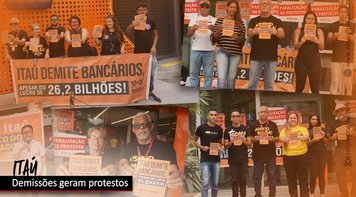 Bancários protestam em vários Estados contra demissões no Itaú