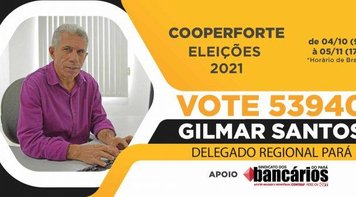 Sindicato apoia Gilmar Santos na eleição da Cooperforte