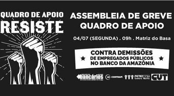 Sindicato convoca assembleia do Quadro de Apoio para segunda 4 