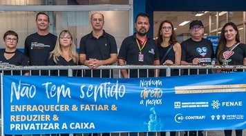 Sindicato participa do Dia Nacional de Luta em Defesa da Caixa