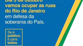 O grito do Rio contra a privataria e em defesa da soberania nacional no dia 3 de outubro
