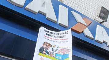 Empregados são convocados a participar de manifestações do Dia de Luta na Caixa nesta quarta-feira