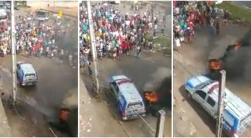 Revoltada com morte em "câmara de gás" da PRF, população faz carro da PM recuar em SE