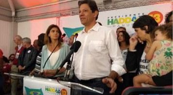 Haddad fala aos que temem discurso da violência. 'Estamos juntos, tenham coragem'