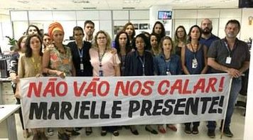 Jornalistas da EBC protestam contra censura no caso Marielle
