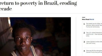 Milhões voltam à pobreza no Brasil, informa jornal Washington Post 