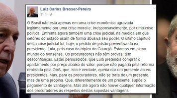 Bresser Pereira: "Estamos no mundo do nonsense"