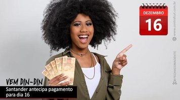 Santander pagará 13° salário, VA e VR no dia 16