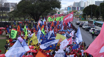 Bancários dos sindicatos da Fetec-CUT/CN fortalecem Marcha da Classe Trabalhadora