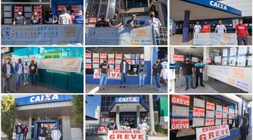 Empregados da Caixa em Campo Grande e região paralisaram as atividades nesta terça-feira, dia 27