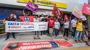 Sindicato dos Bancários participa de Greve Geral contra a Reforma da Previdência