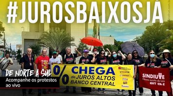 Live da CUT sobre os atos contra os juros altos está no ar