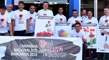 Bancários colocam a Campanha Nacional nas ruas de Cuiabá