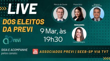 Live dos eleitos debate nesta quinta 9 a governança da Previ em 2023 e a participação das mulheres