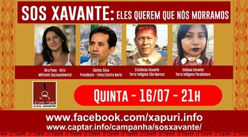 Presidente da Fetec-CUT/CN participa de Live com Dira Paes e lideranças do povo Xavante nesta quinta às 21h