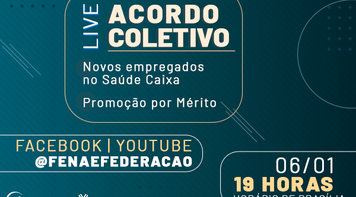 Contraf-CUT e Fenae debatem promoção por mérito e novos empregados em live nesta quarta 6