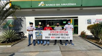 Sindicato e vereadores realizam ato em defesa do Banco da Amazônia, FNO e contra a MP 1052