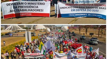 Fetec-CUT/CN participa em Brasília de marcha em defesa do SUS e da democracia