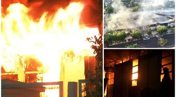 Incêndio destrói parte de prédio de superintendência do Banco do Brasil em Cuiabá