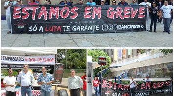 Ato contra descaso da Caixa marca 15º dia de greve no DF