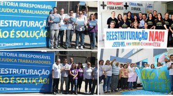 Todas as bases da Fetec-CUT/CN protestam no Dia Nacional de Luta contra a reestruturação na Caixa