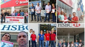 Bancários do Bradesco e do HSBC fazem Dia de Luta em defesa do emprego
