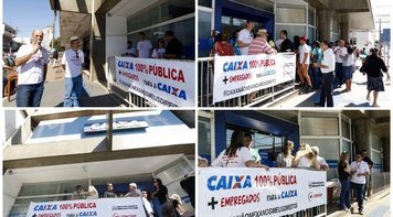 Protesto de bancários atrasa abertura de agência da Caixa no MS