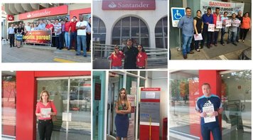Bancários do Santander fazem Dia Nacional de Luta nesta segunda