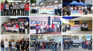 Todas as bases da Fetec-CUT/CN protestam no Dia Nacional de Luta  contra a reestruturação na Caixa