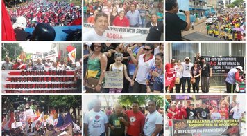 Trabalhadores ocupam as ruas em todo o país para barrar a reforma previdenciária