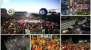 Atos reforçam repúdio a tentativas de derrubar o governo, mas cobram nova política