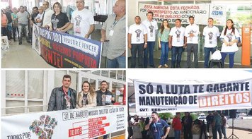 Bancários protestam e fazem paralisações em todo o país para exigir proposta decente nesta 5 ª