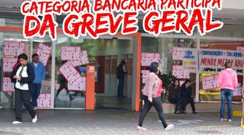 Categoria bancária participa da greve geral no Mato Grosso, na sexta-feira