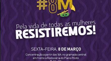 Mulheres da CUT/DF e sindicatos filiados integram ala Lula Livre do 8 de março