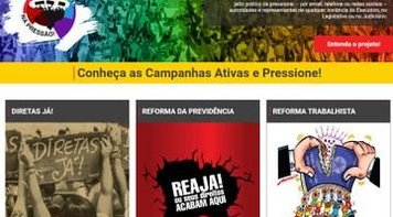 CUT lança site para pressionar parlamentares a votarem contra reformas
