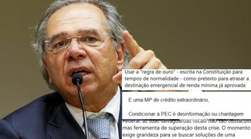  Guedes faz ‘chantagem’ para Congresso pagar renda emergencial. STF e TCU reagem     