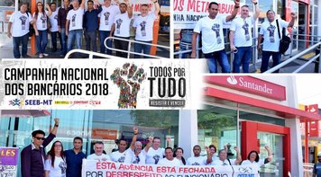 Sindicato protesta e atrasa abertura de agências em Várzea Grande MT