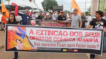 Bancários de Rondônia vão às ruas em resistência à lei trabalhista