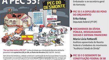 Sindicato promove debate nesta quinta (10) sobre a PEC 55, que congela os gastos públicos