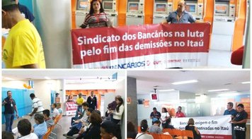 Sindicato percorre agências do Itaú para protestar contra demissões
