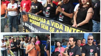 Contra reformas bancários ocupam as ruas de Porto Velho-RO