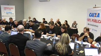 Empregados defendem direitos conquistados e Caixa 100% pública em mesa de negociação