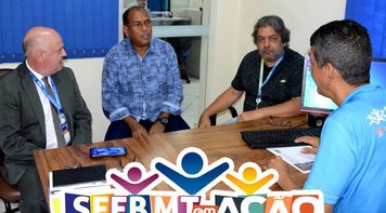 Novo superintendente da Caixa visita o Seeb/MT e promete manter diálogo