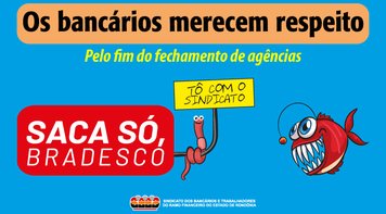 Bancários protestam contra demissões e fechamento de agências do Bradesco em Rondônia