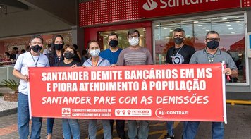 Santander demite bancários em MS e piora atendimento à população