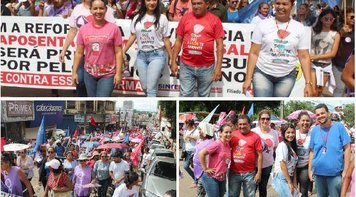 Sindicato participa de marcha em defesa dos direitos das mulheres