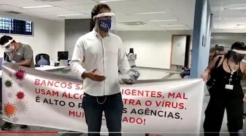 Sindicato faz ‘blitz’ nas agências de Taguatinga na luta em respeito à vida e por condições dignas de trabalho 