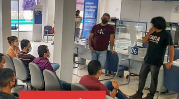 Sindicato visita agência da Caixa de Brasiléia